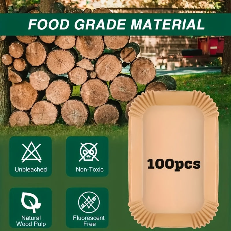 100pcs Moroder Non-Stick Disposable Air Fryer Liners