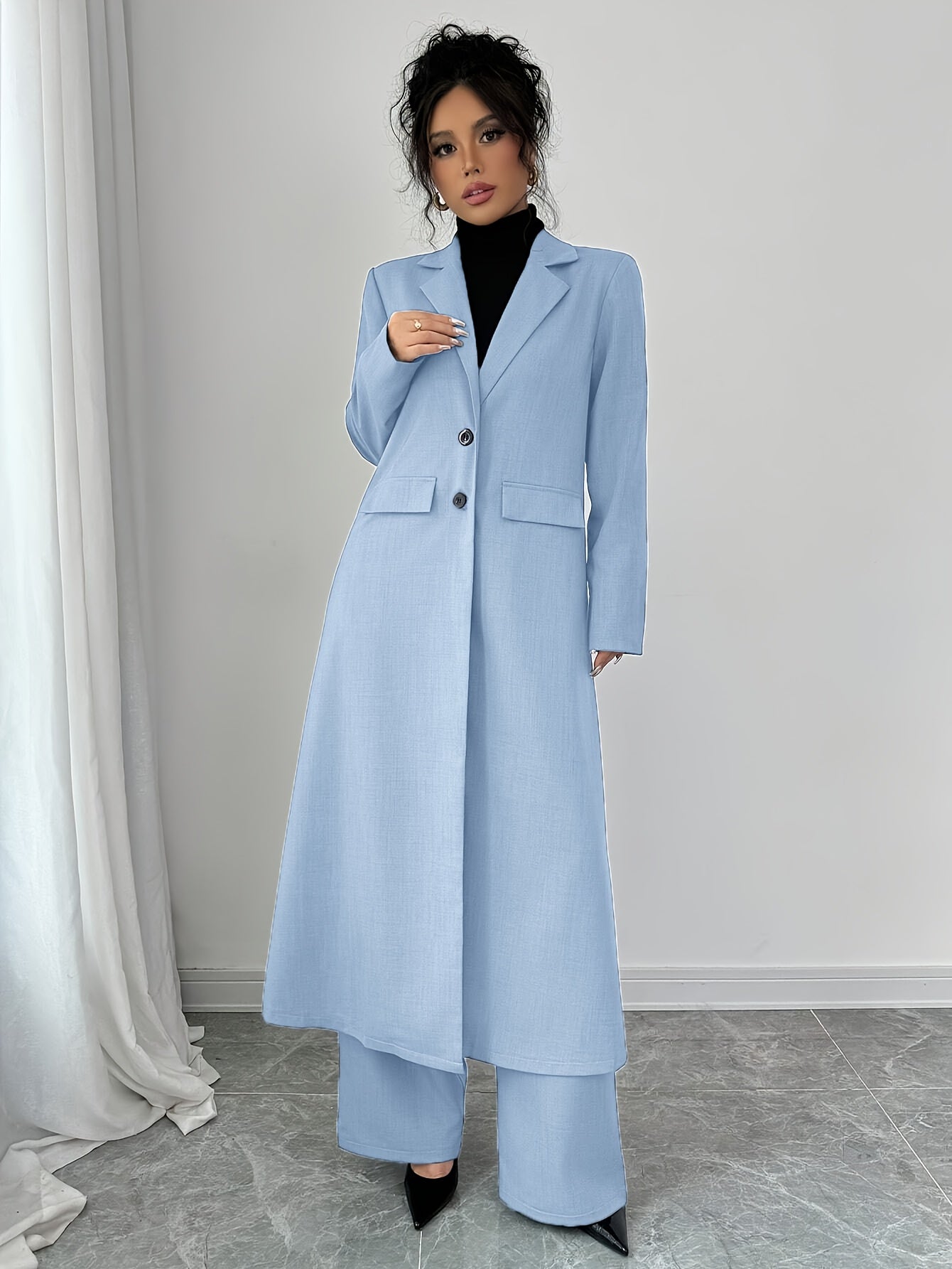 Women'S Minimalist Fashion Long Suit Set
