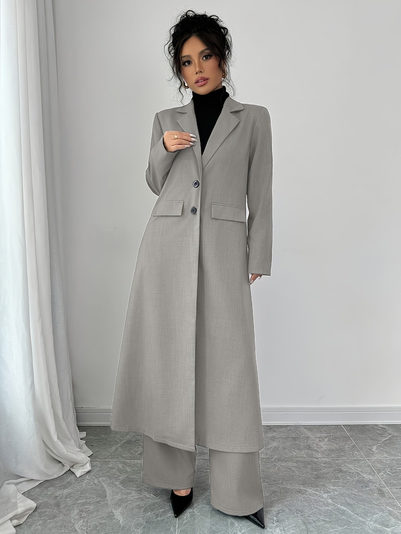 Women'S Minimalist Fashion Long Suit Set