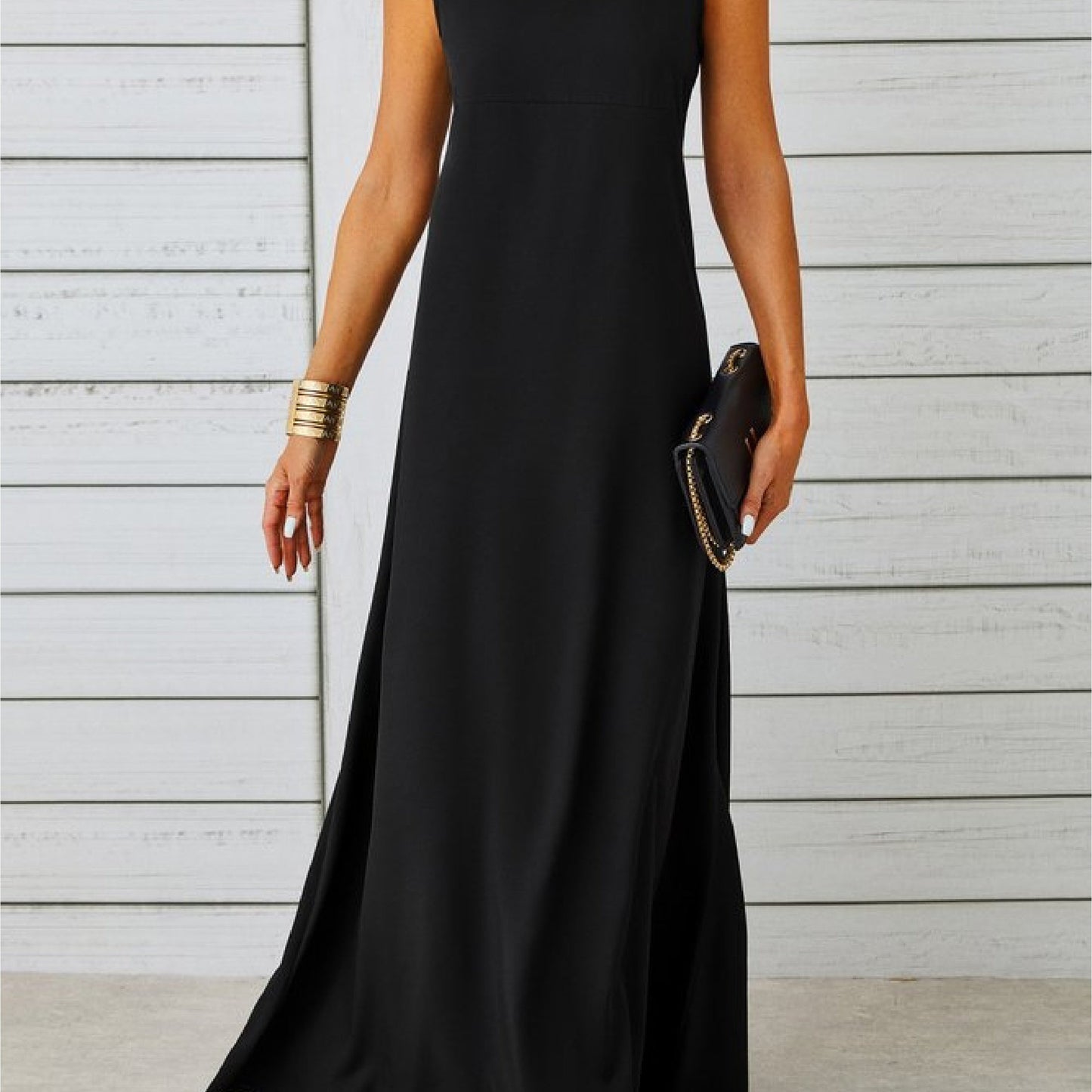 Elegant Sleeveless Jacquard Dress