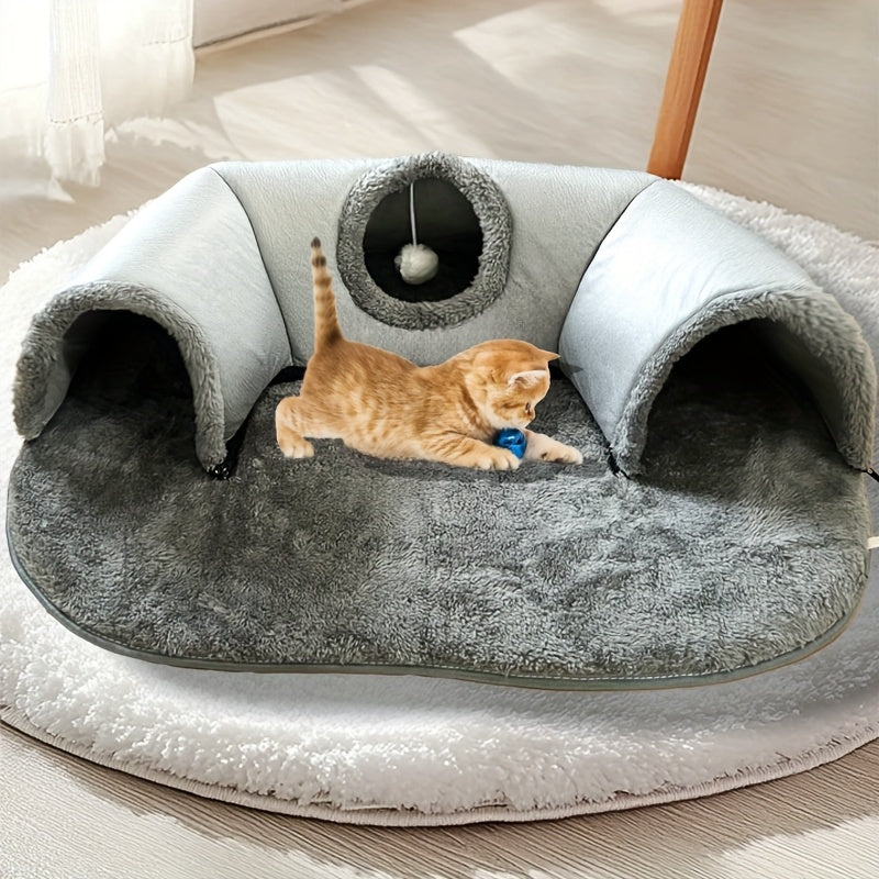 3 in 1 Cat Tunnel Cat Playground Cat Bed