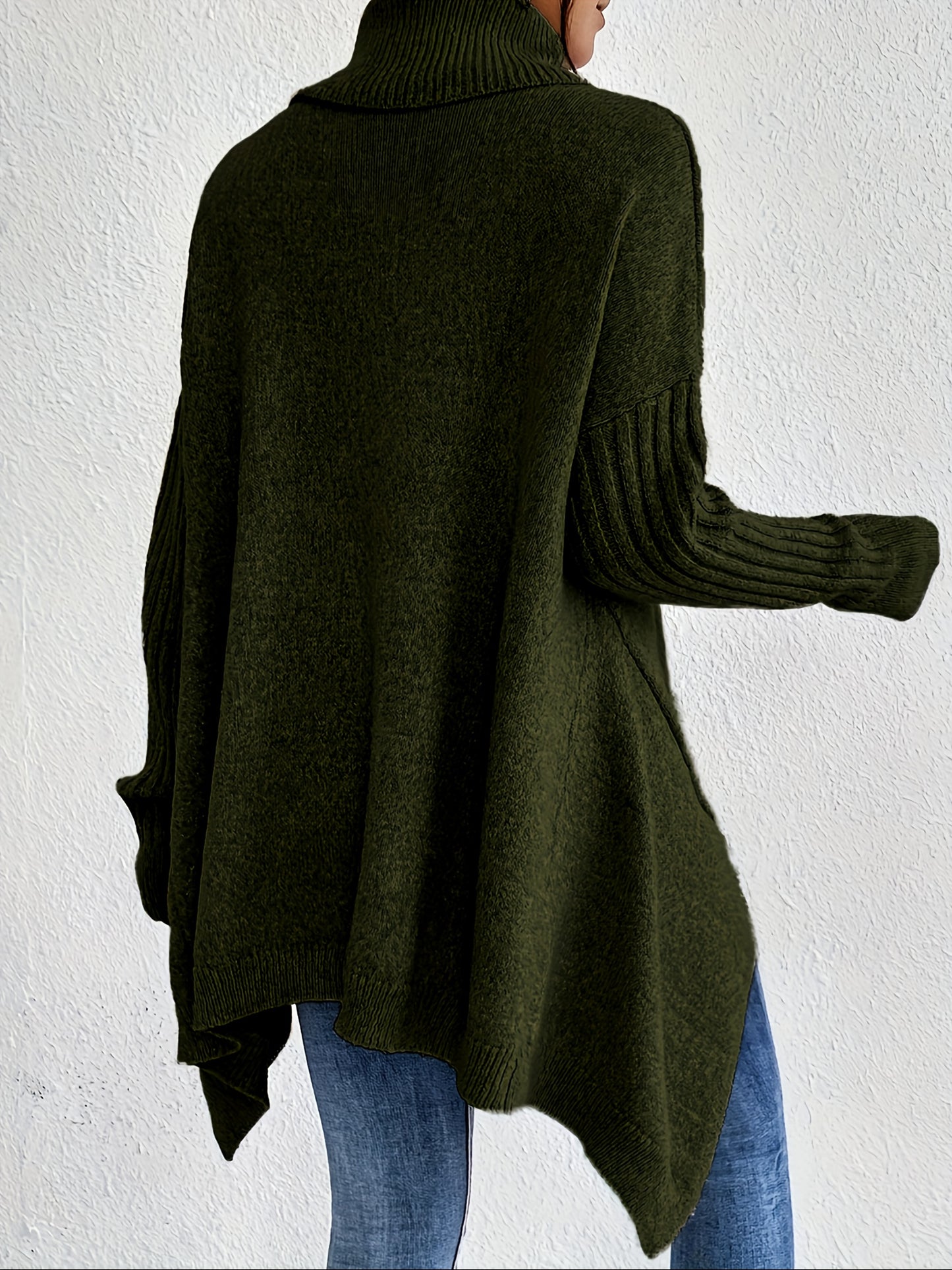 Casual Long Sleeve High Neck Pullover