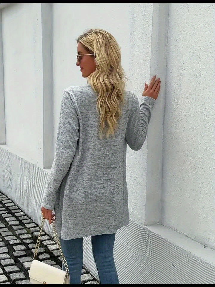 Women's Elegant Stretchy Open-Front Cardigan