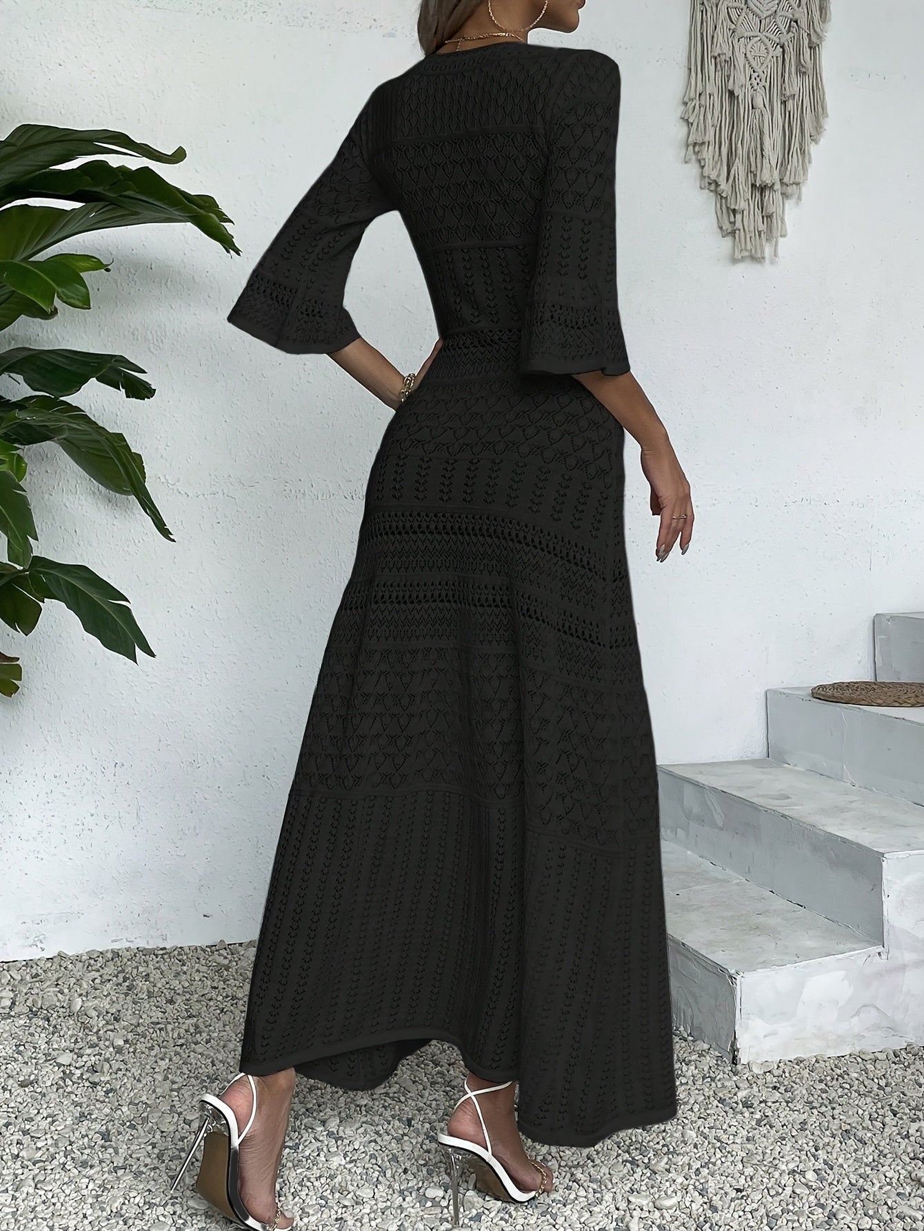 Women's Red Elegant Maxi Dress