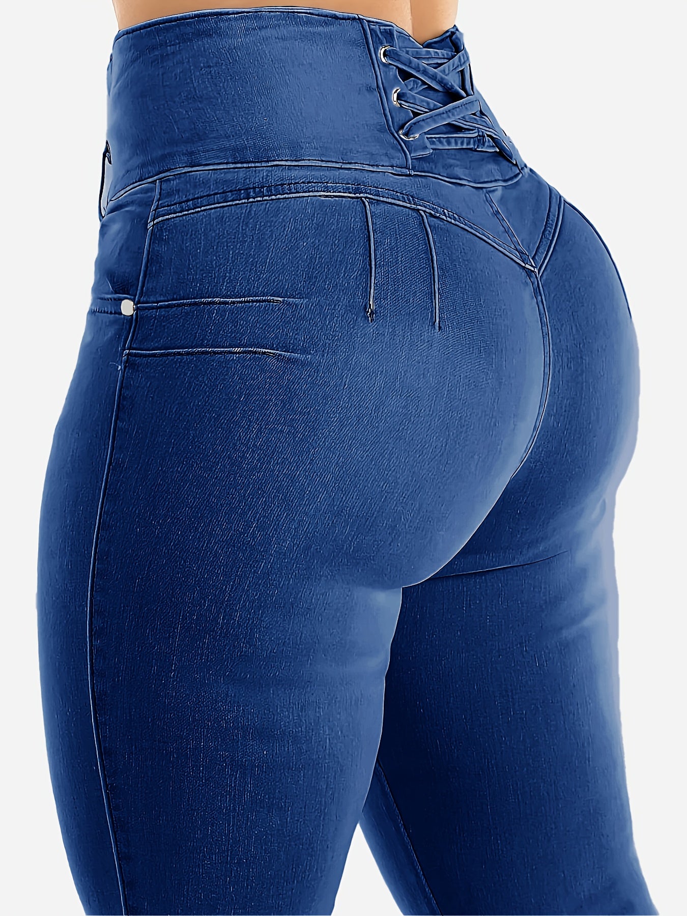 Women'S Fashionable High-Waisted Skinny Jeans