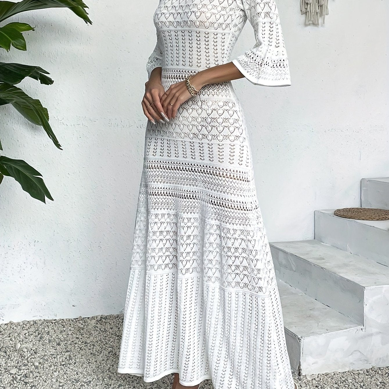 Women's Red Elegant Maxi Dress