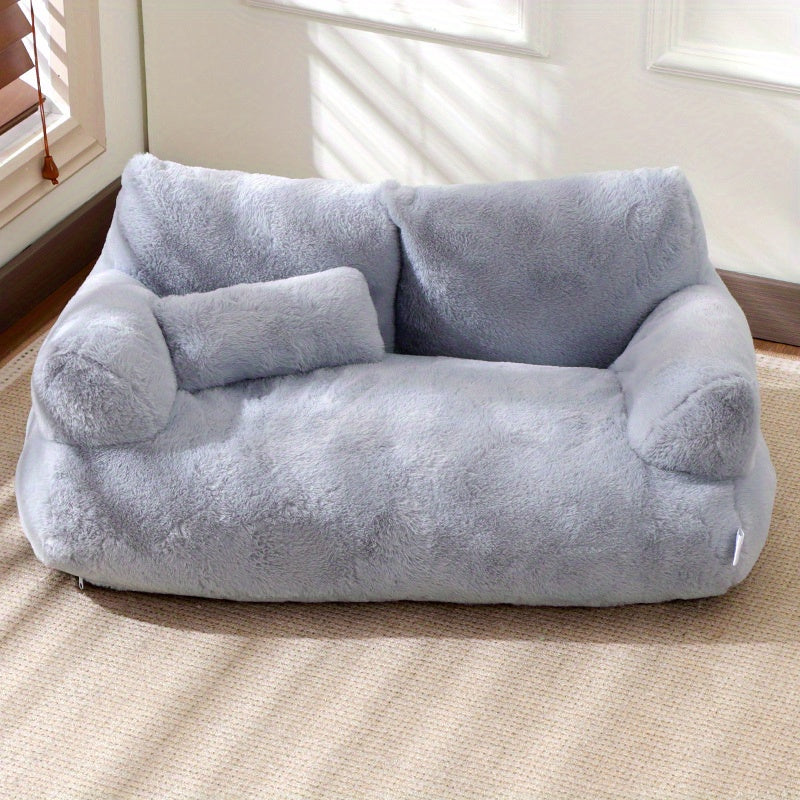 Cozy Gray Cat Sofa Bed