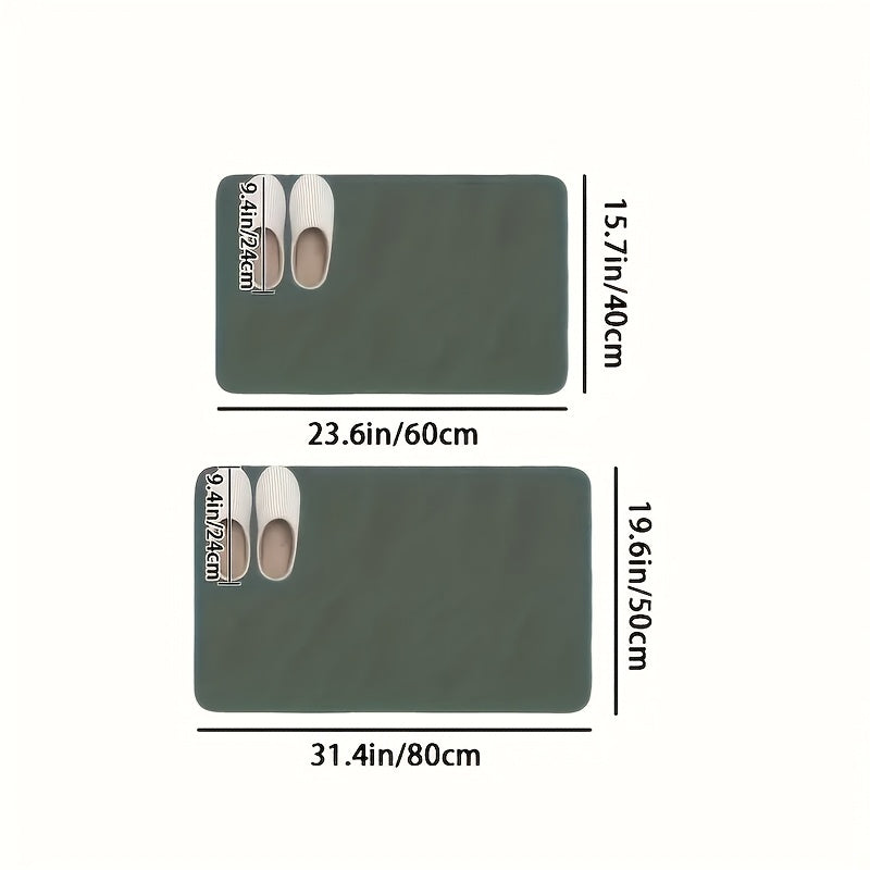 Super Absorbent Diatomaceous Earth Bathroom Mat