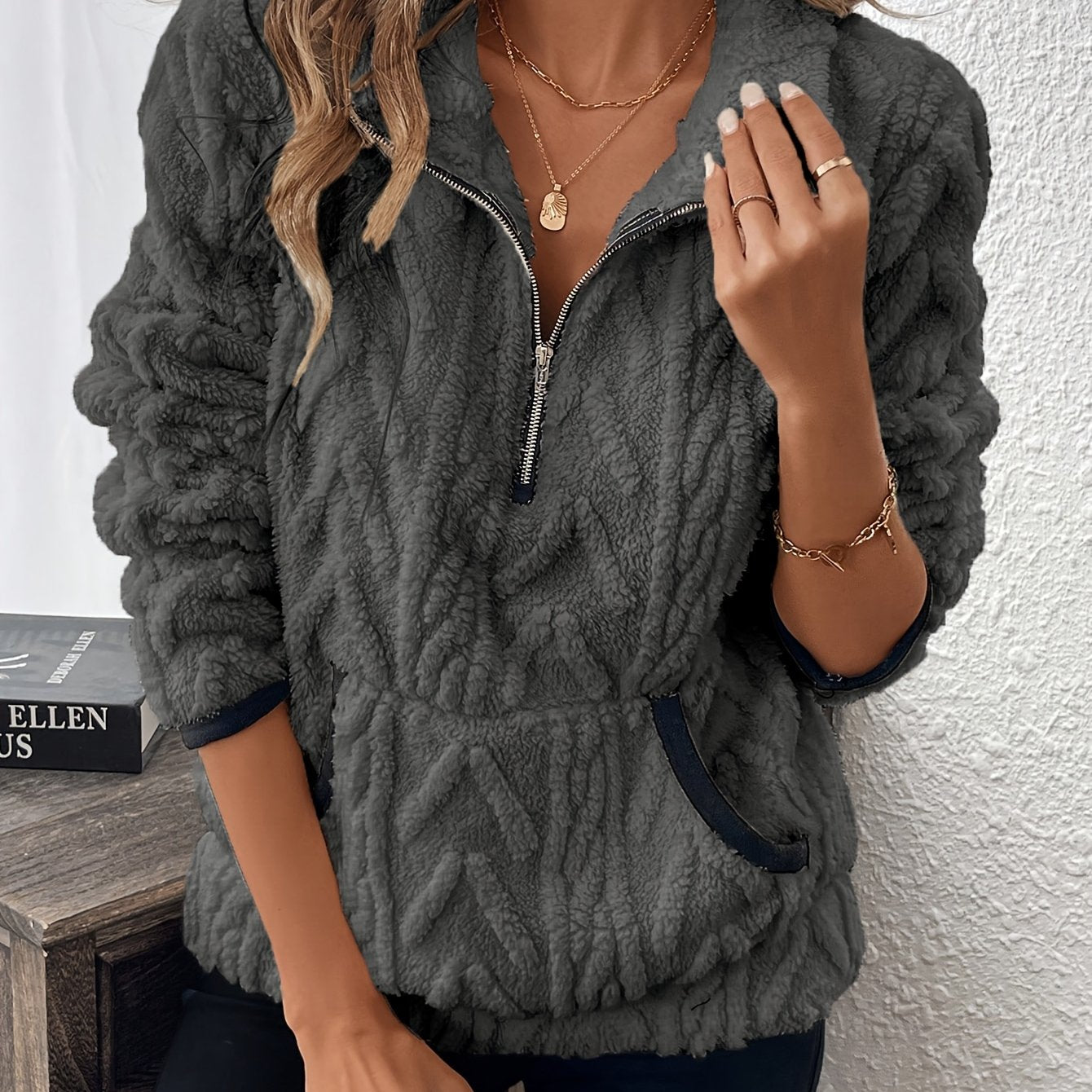 Women'S Fashion Fuzzy Sweatshirt