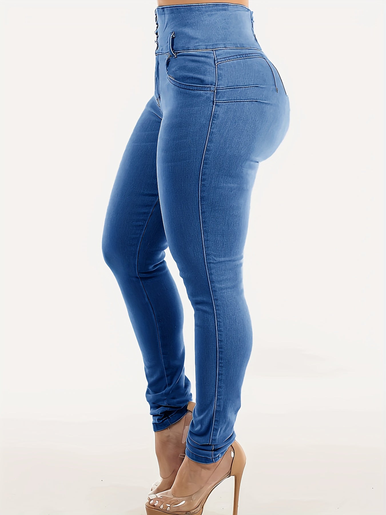 Women'S Fashionable High-Waisted Skinny Jeans