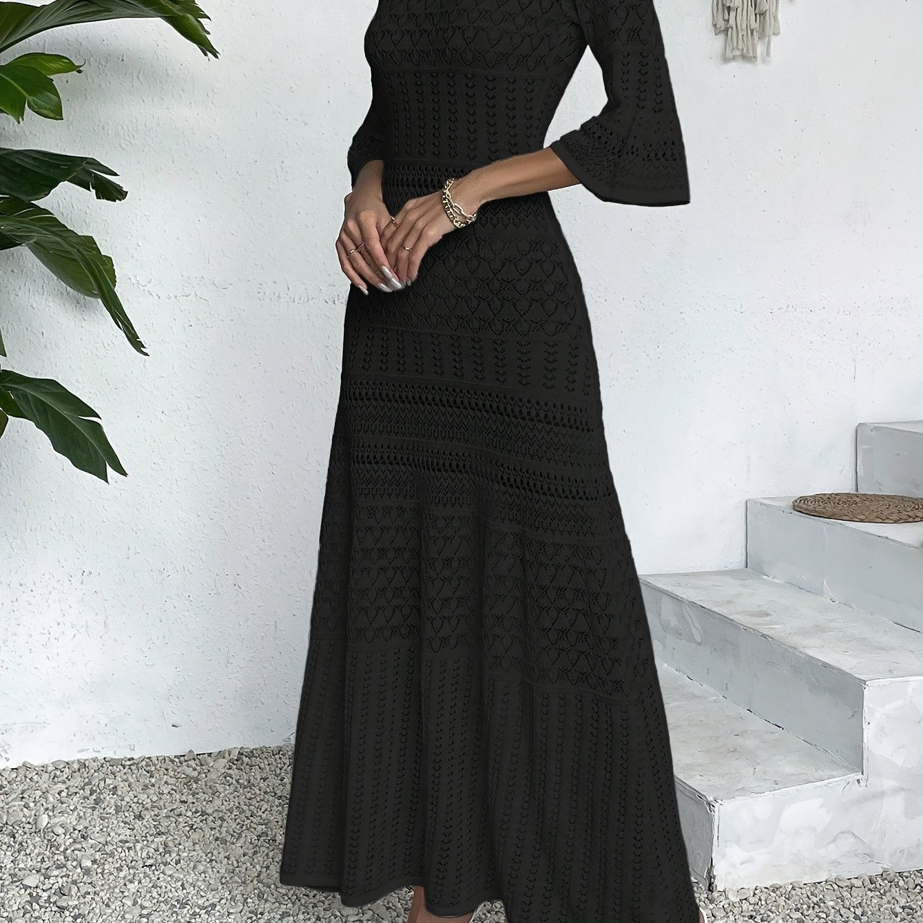 Women's Red Elegant Maxi Dress