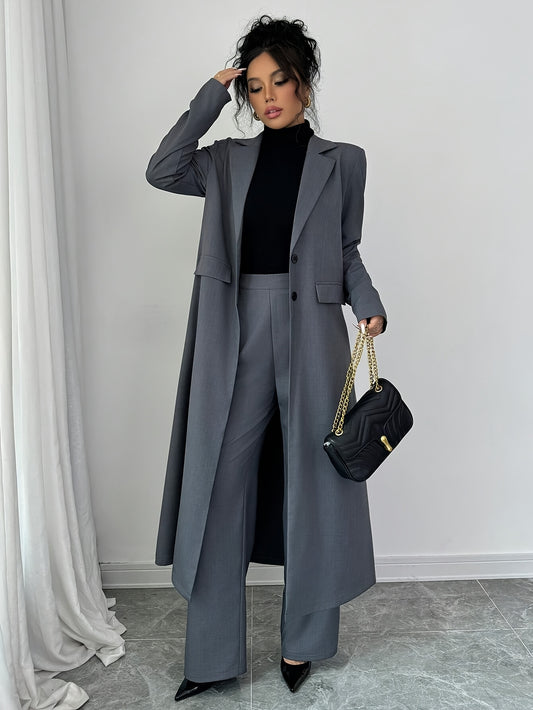 Women'S Minimalist Fashion Long Suit Set
