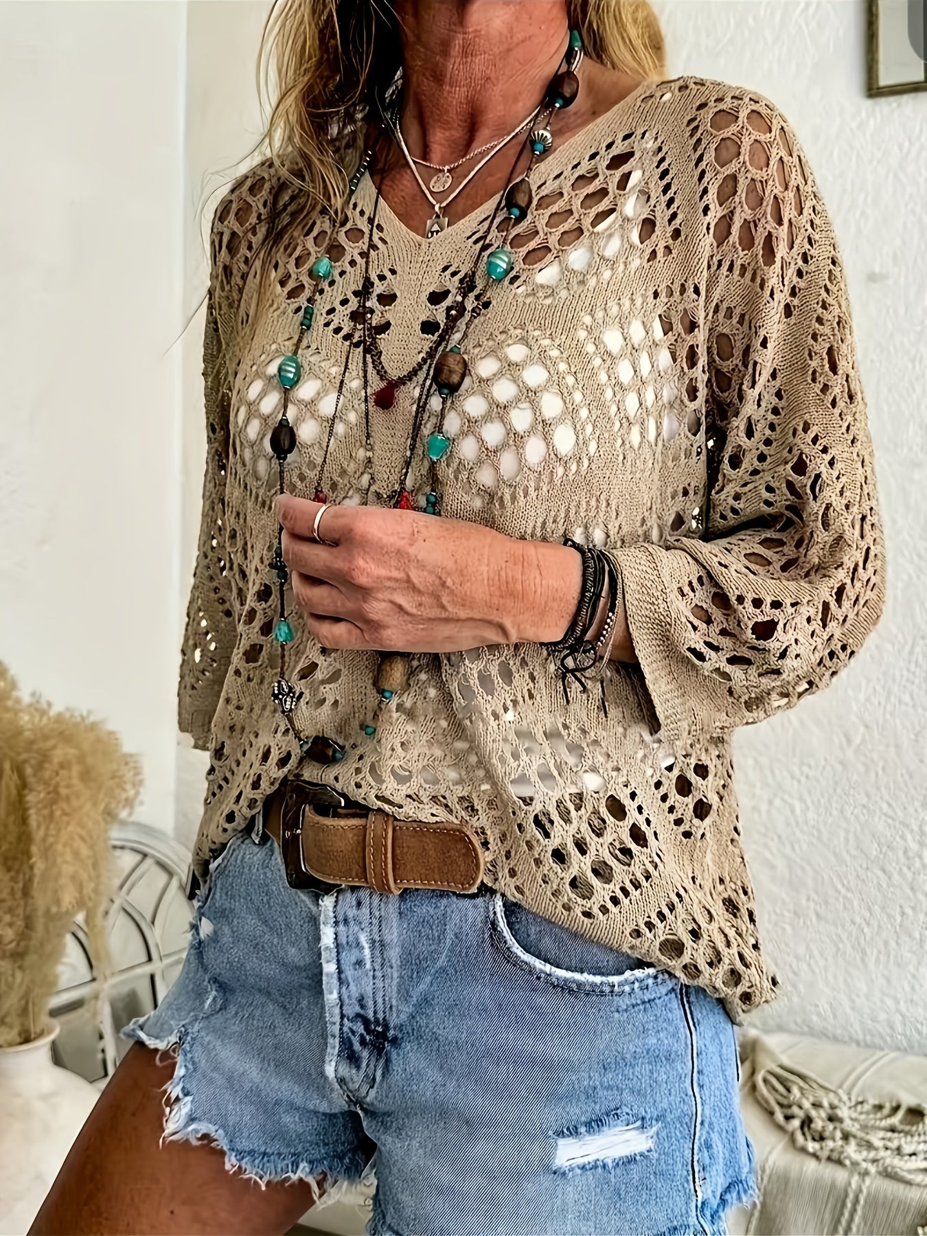Chic V-Neck Knit Sweater
