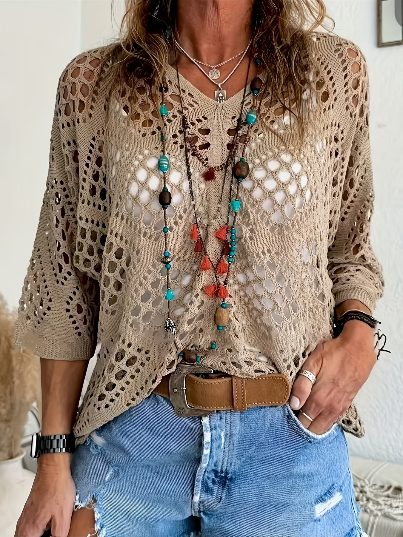 Chic V-Neck Knit Sweater