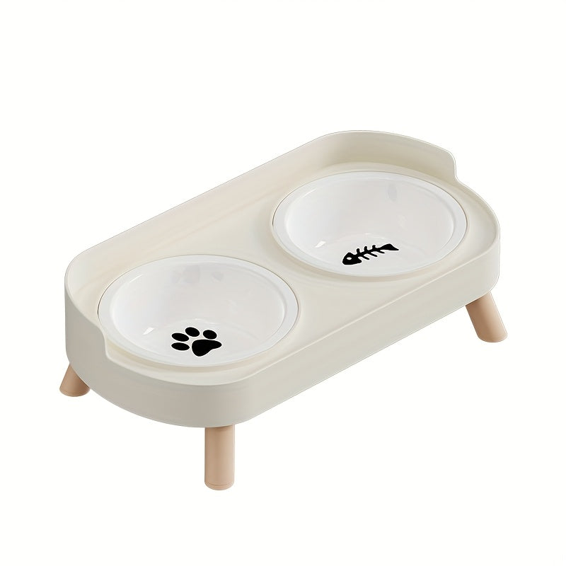 Newly Arrived Elevated Double Bowl Feeder for Cats And Dogs