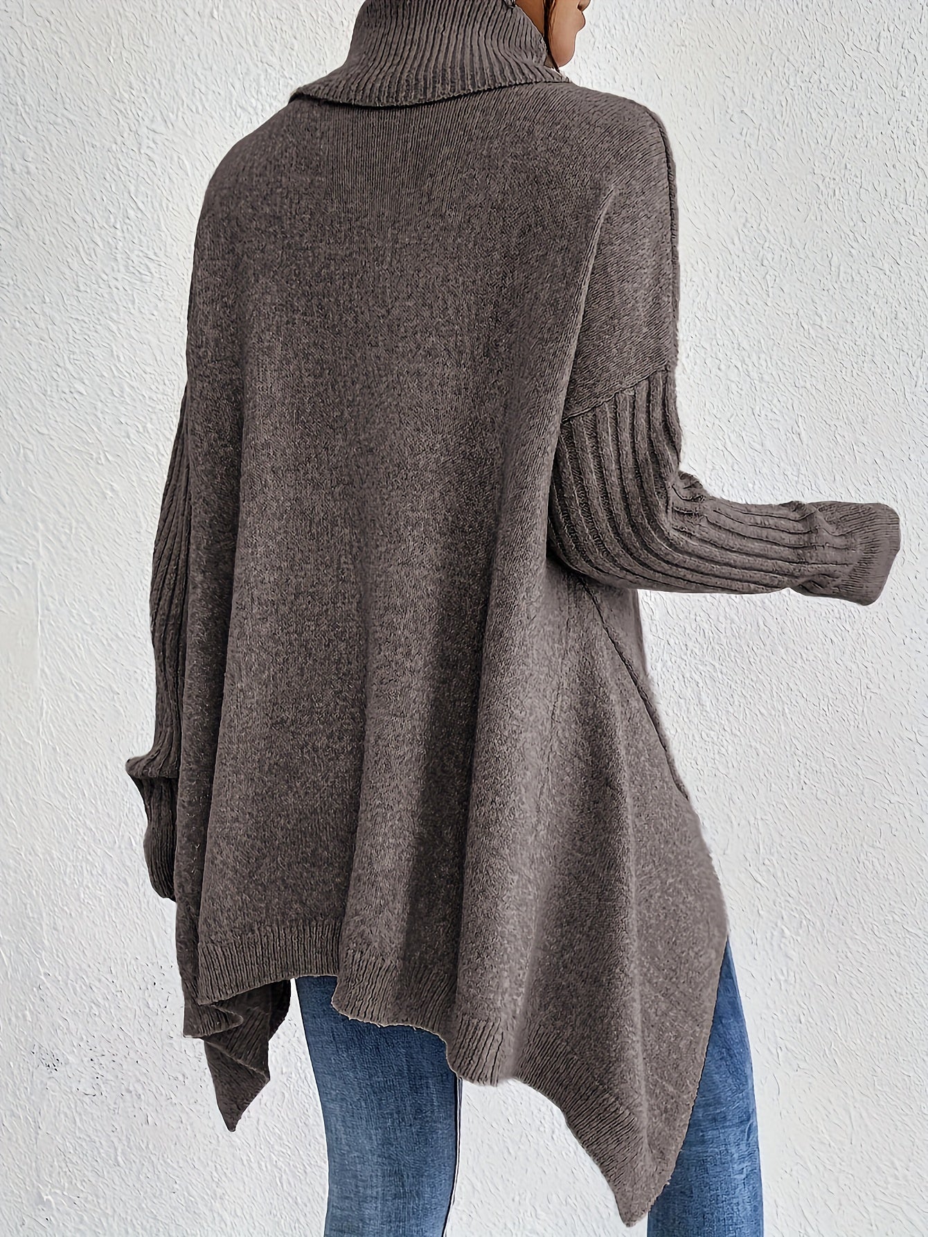 Casual Long Sleeve High Neck Pullover