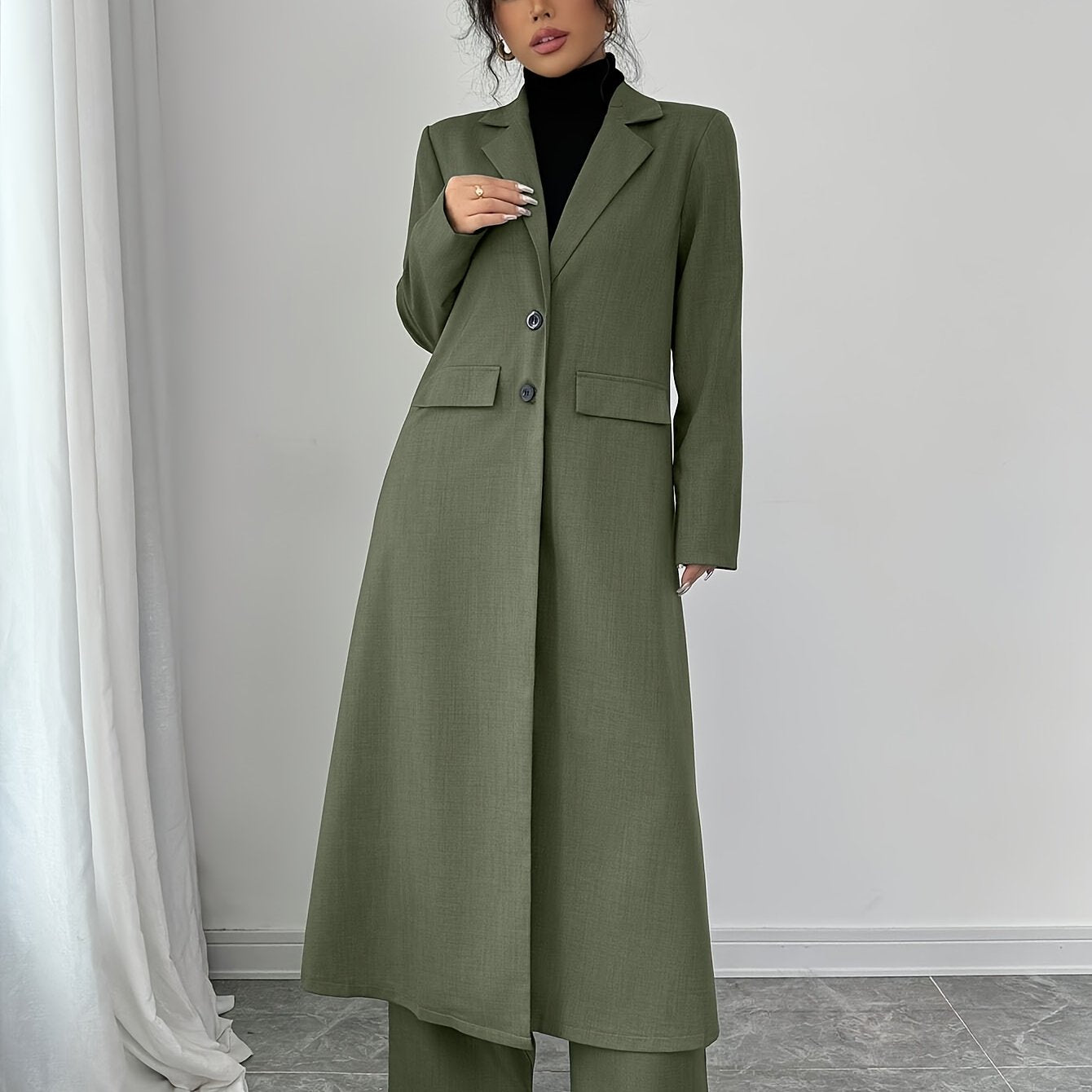 Women'S Minimalist Fashion Long Suit Set