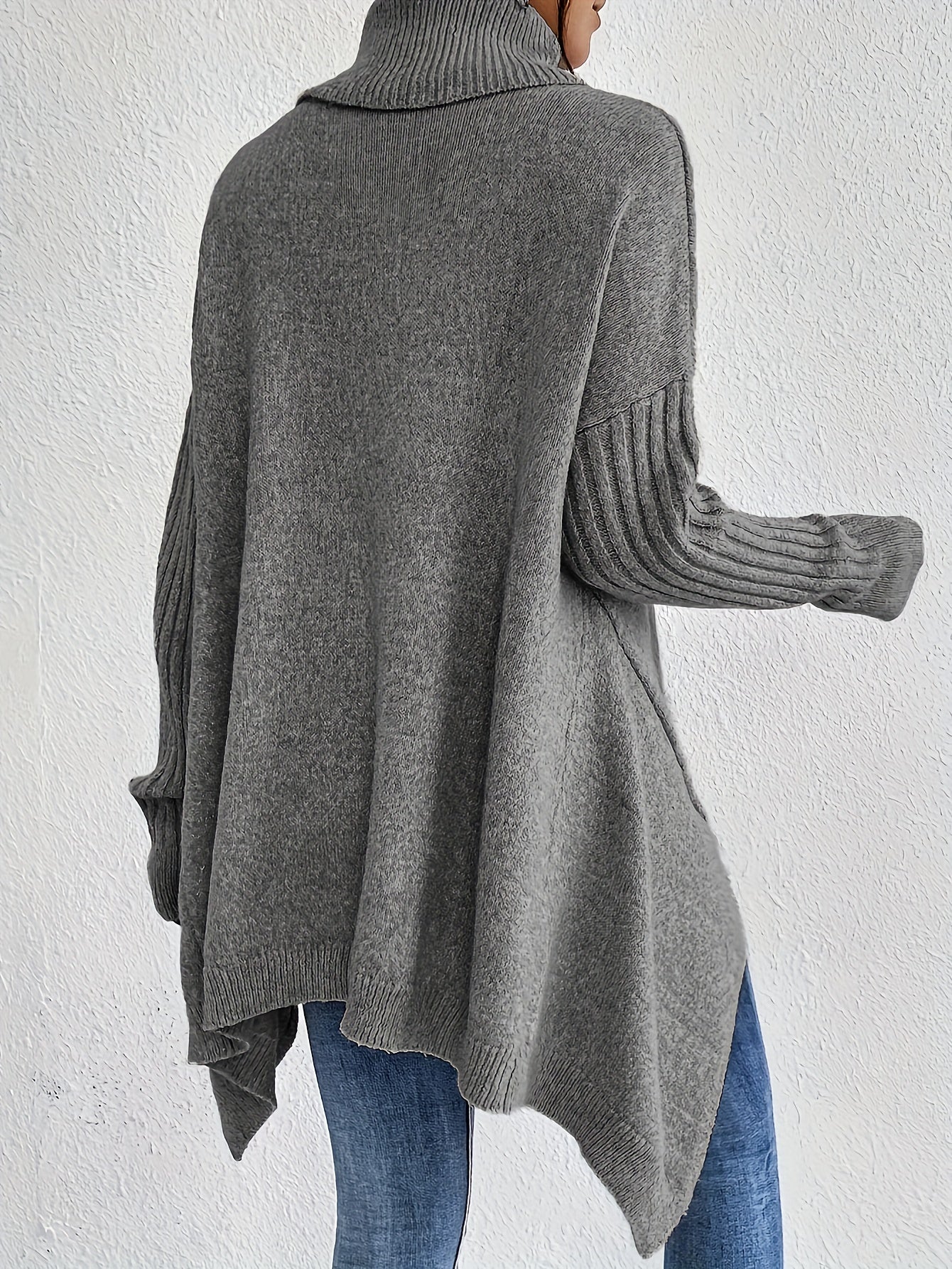 Casual Long Sleeve High Neck Pullover
