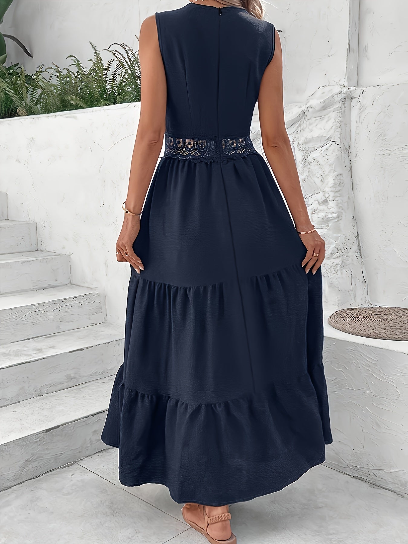 Elegant Lace Hem Dress