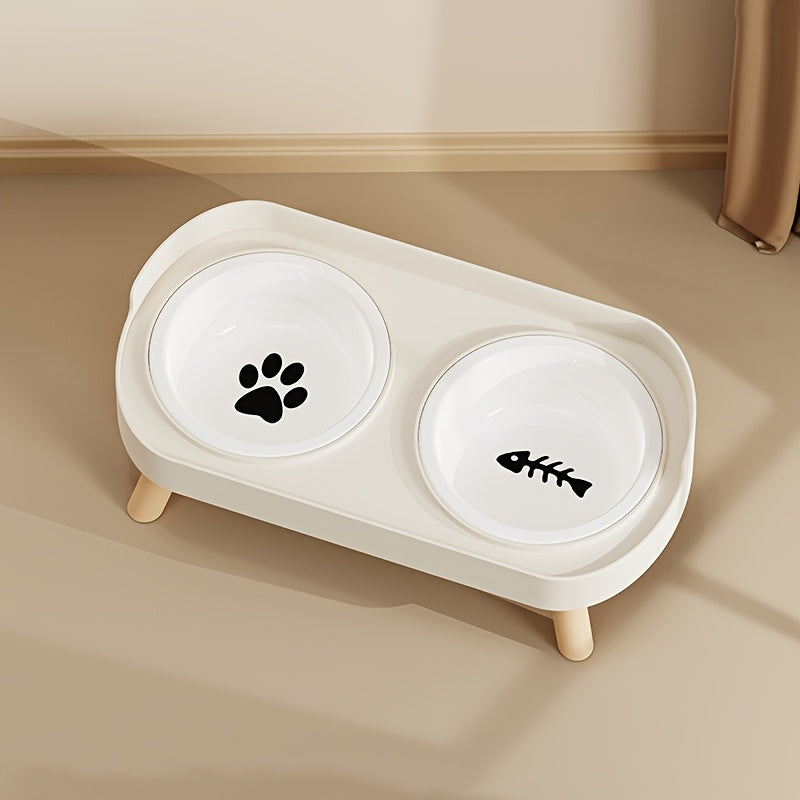 Newly Arrived Elevated Double Bowl Feeder for Cats And Dogs