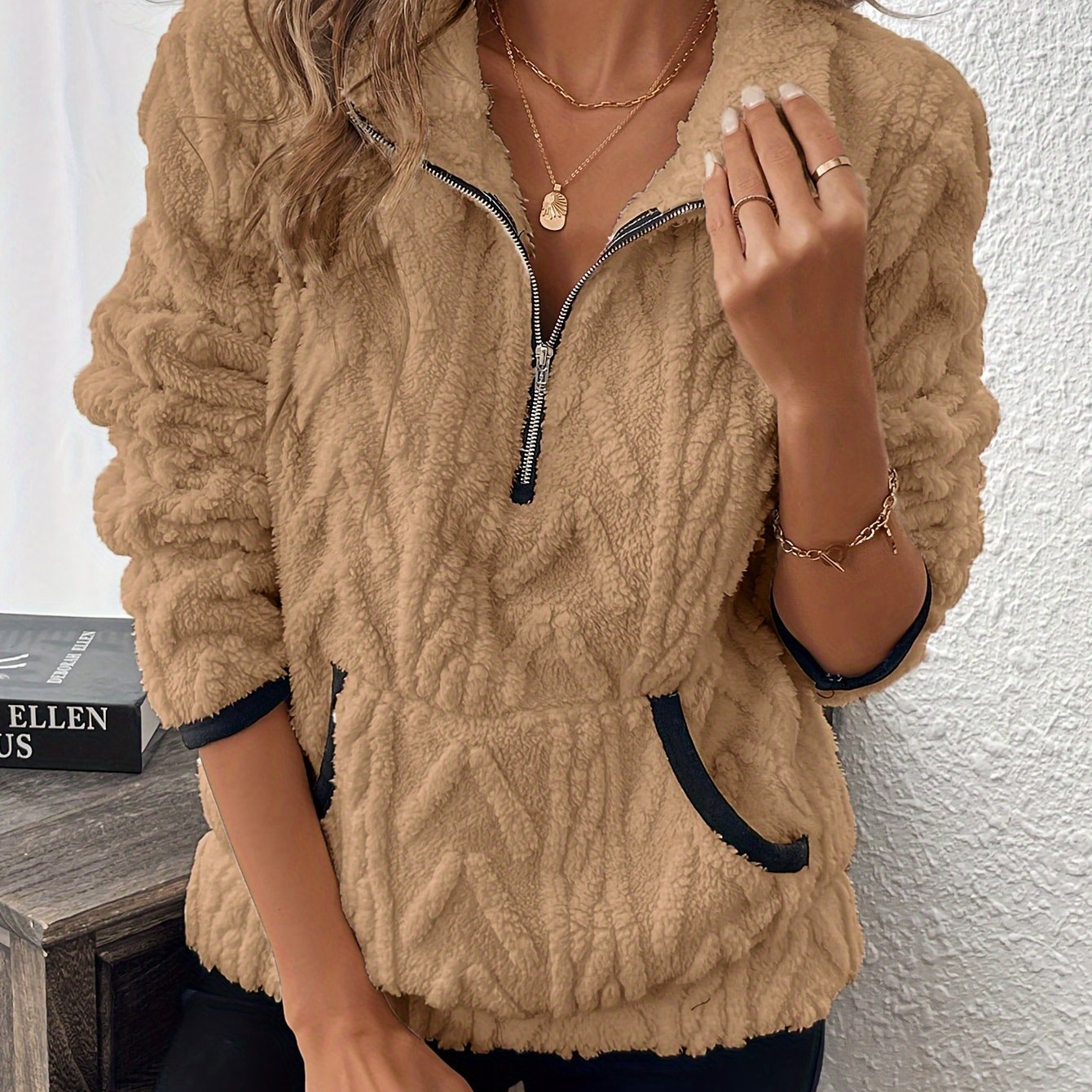 Women'S Fashion Fuzzy Sweatshirt