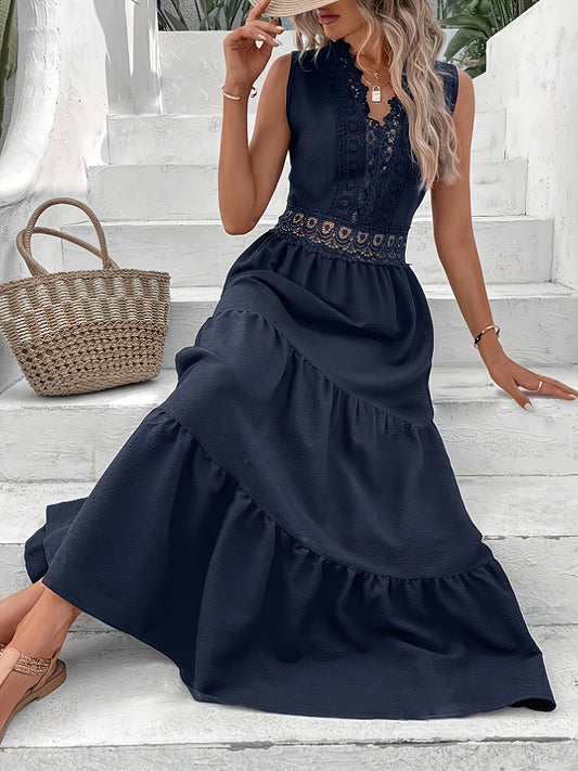 Elegant Lace Hem Dress