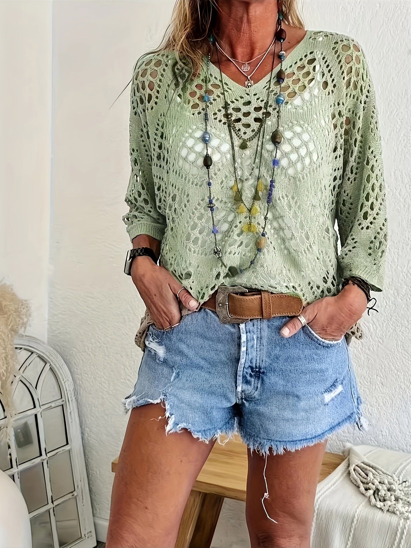 Chic V-Neck Knit Sweater
