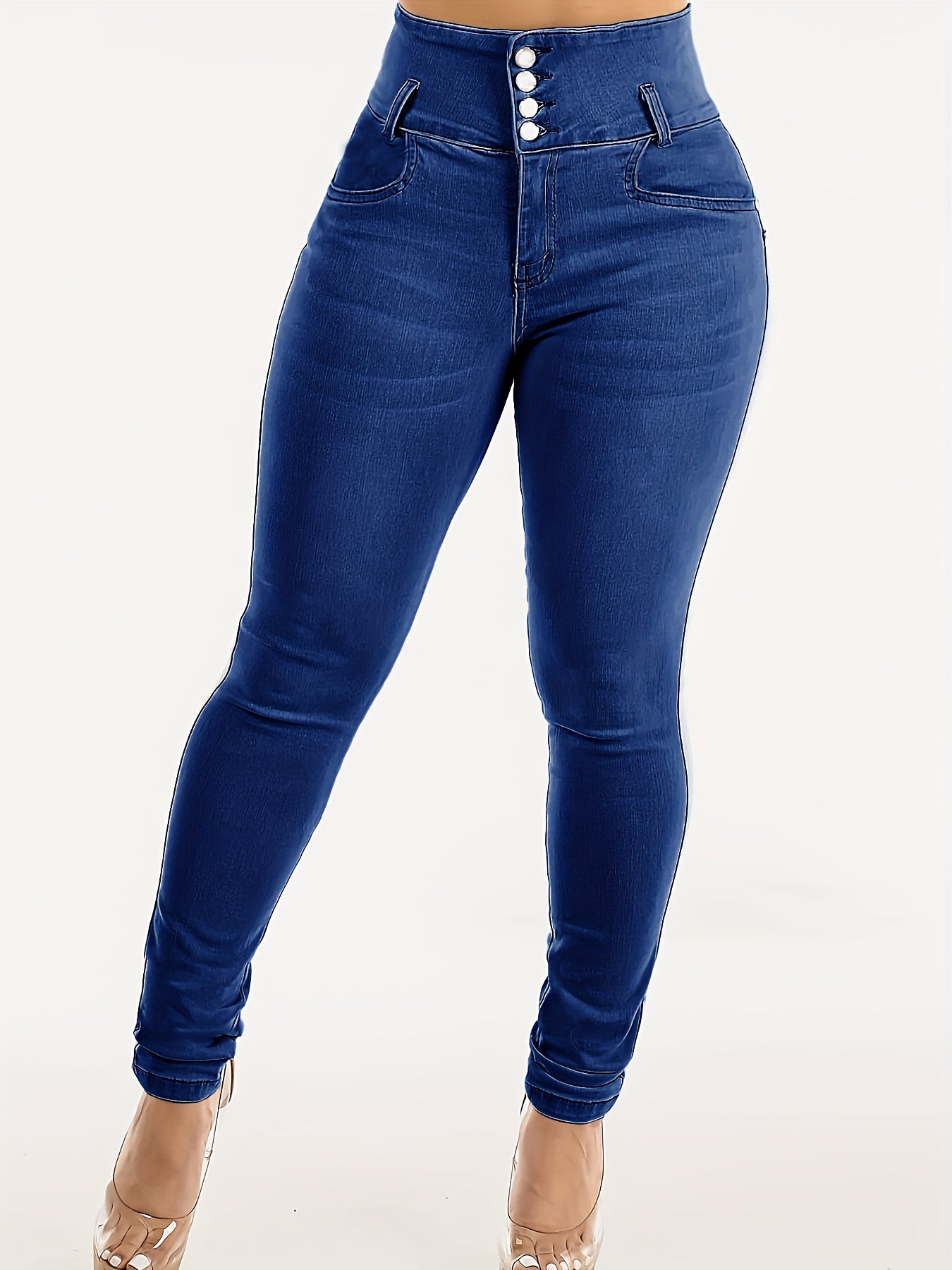 Women'S Fashionable High-Waisted Skinny Jeans