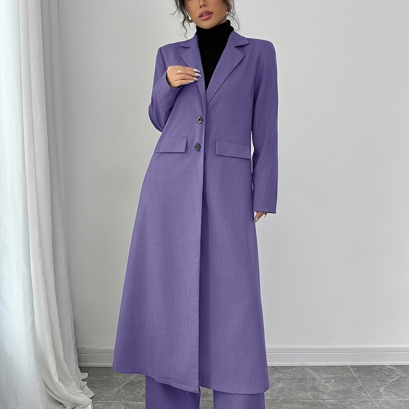 Women'S Minimalist Fashion Long Suit Set
