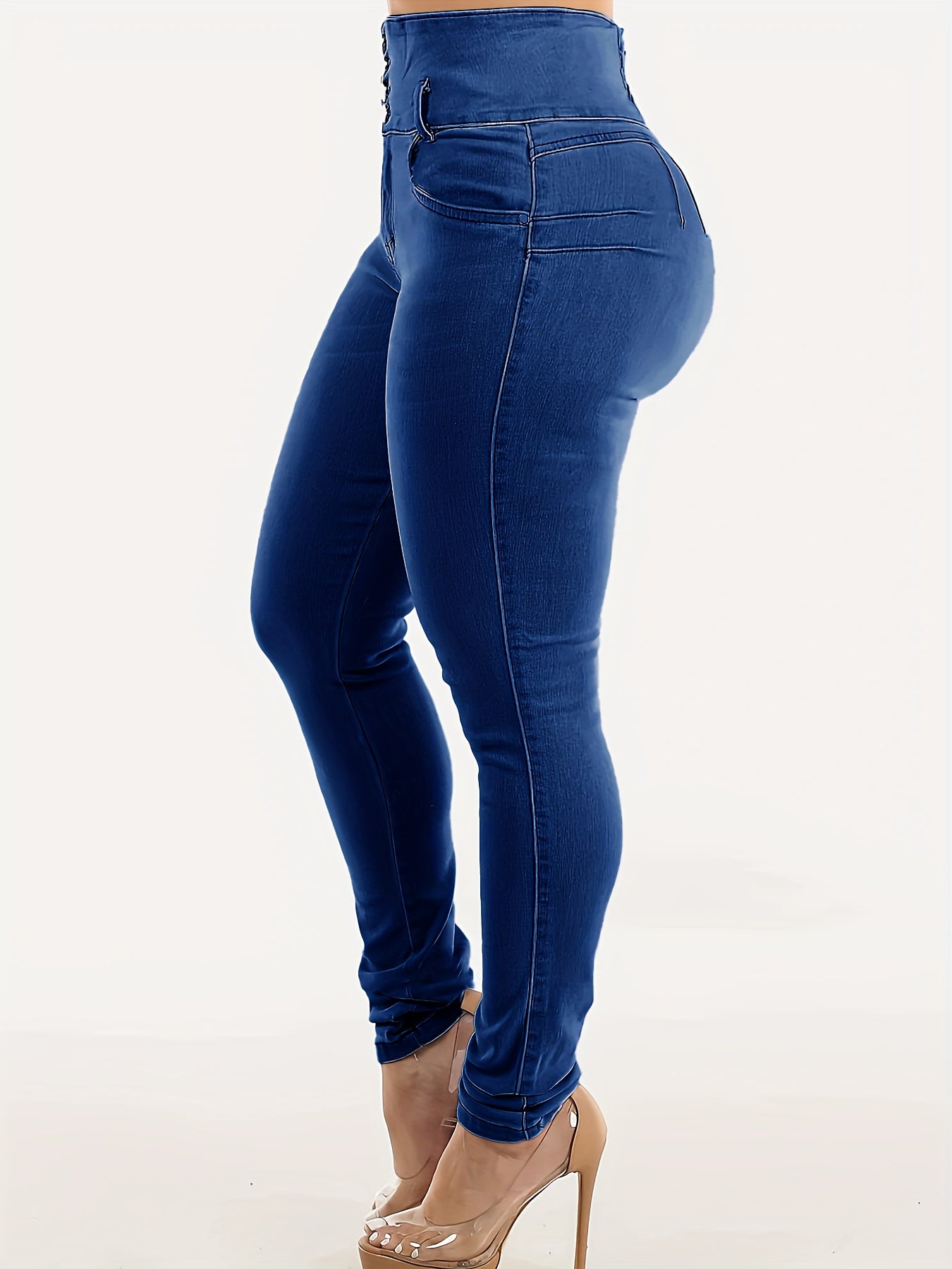 Women'S Fashionable High-Waisted Skinny Jeans