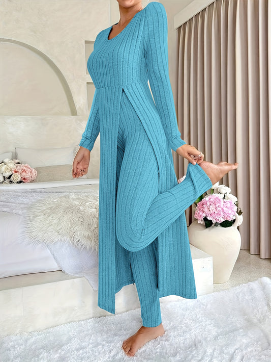 Ribbed Long-sleeved