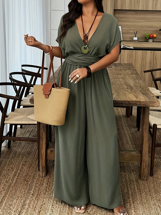 Women's Elegant Olive Green Pantsuit