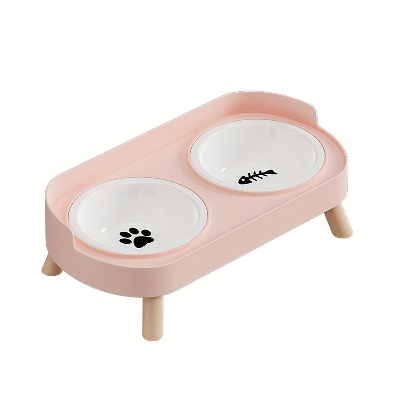 Newly Arrived Elevated Double Bowl Feeder for Cats And Dogs