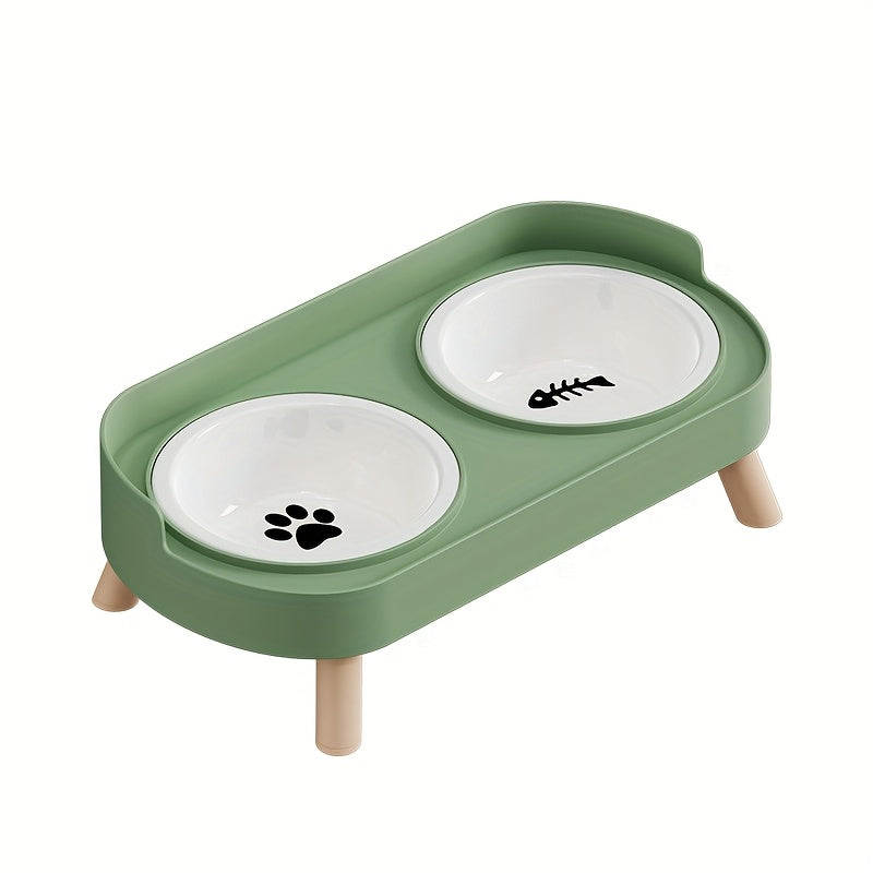 Newly Arrived Elevated Double Bowl Feeder for Cats And Dogs