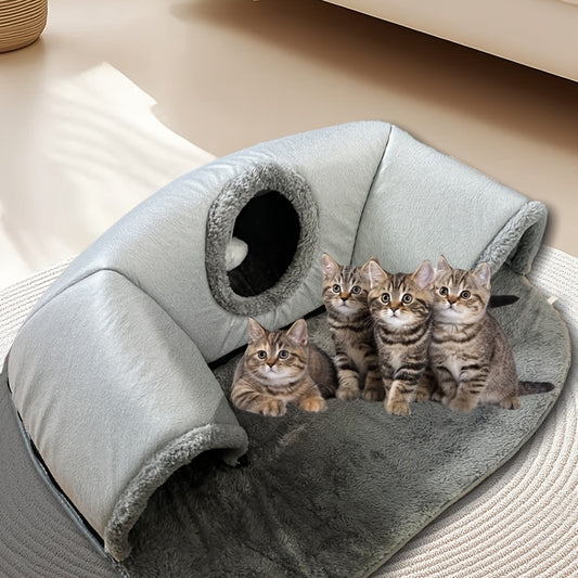 3 in 1 Cat Tunnel Cat Playground Cat Bed