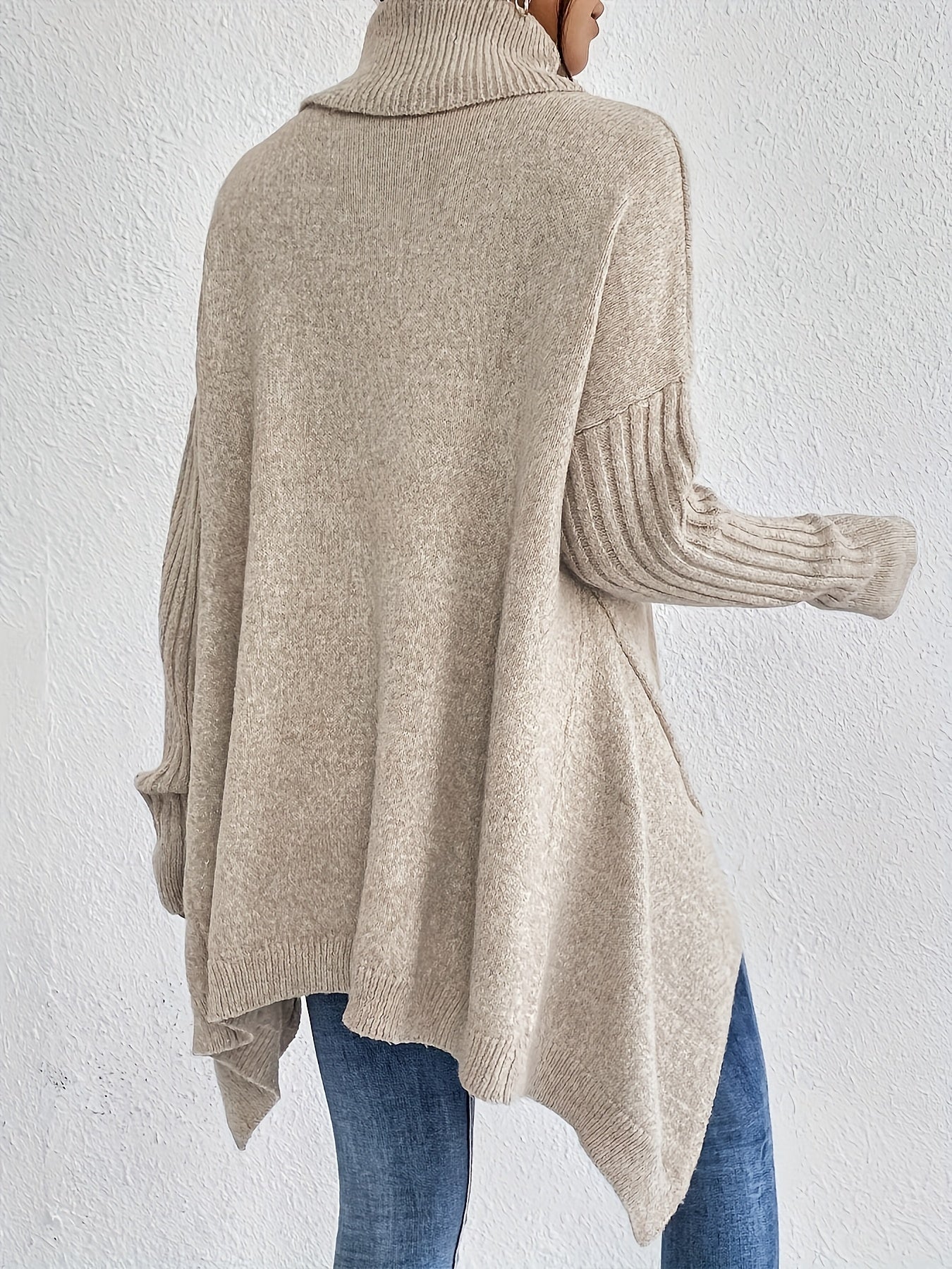 Casual Long Sleeve High Neck Pullover