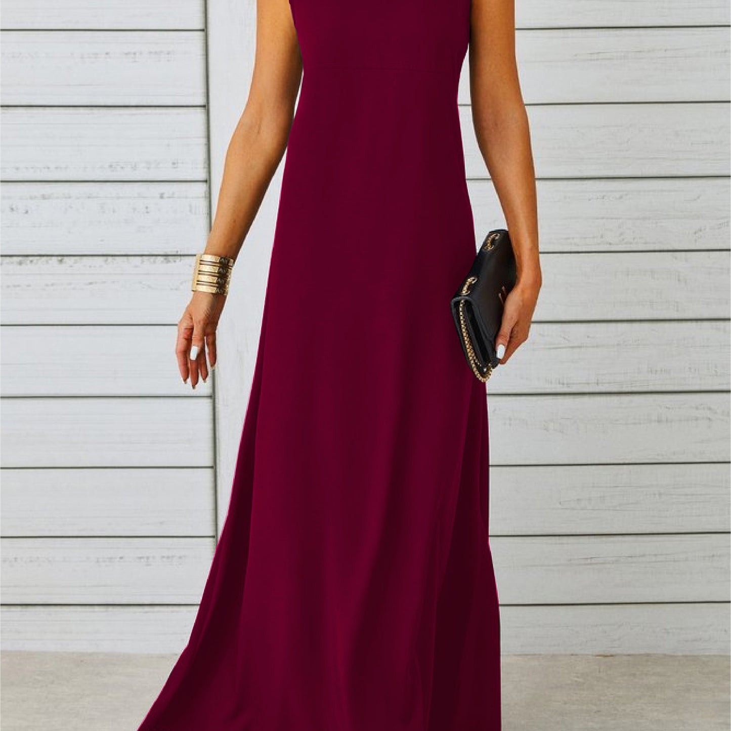 Elegant Sleeveless Jacquard Dress