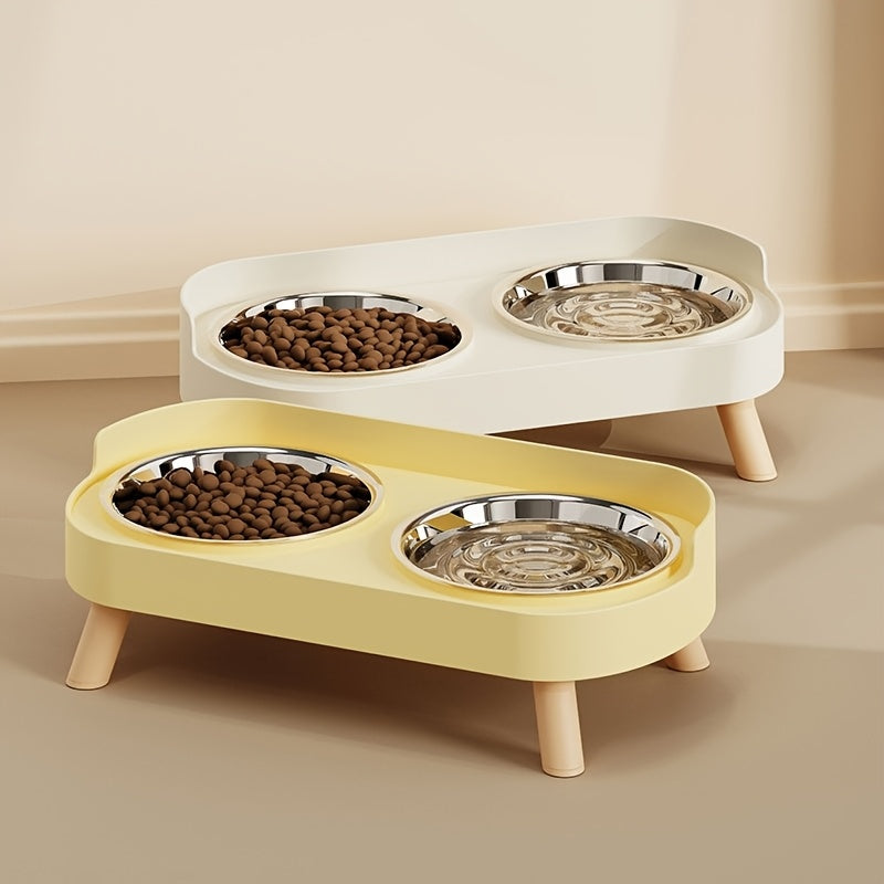 Newly Arrived Elevated Double Bowl Feeder for Cats And Dogs