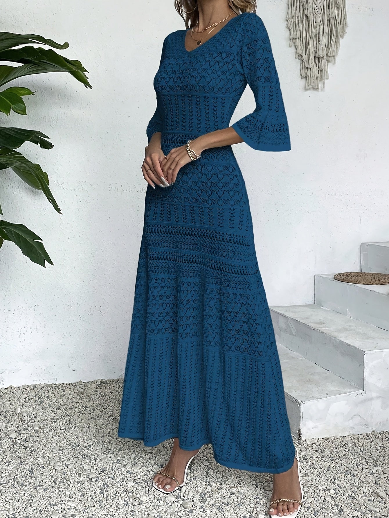 Women's Red Elegant Maxi Dress