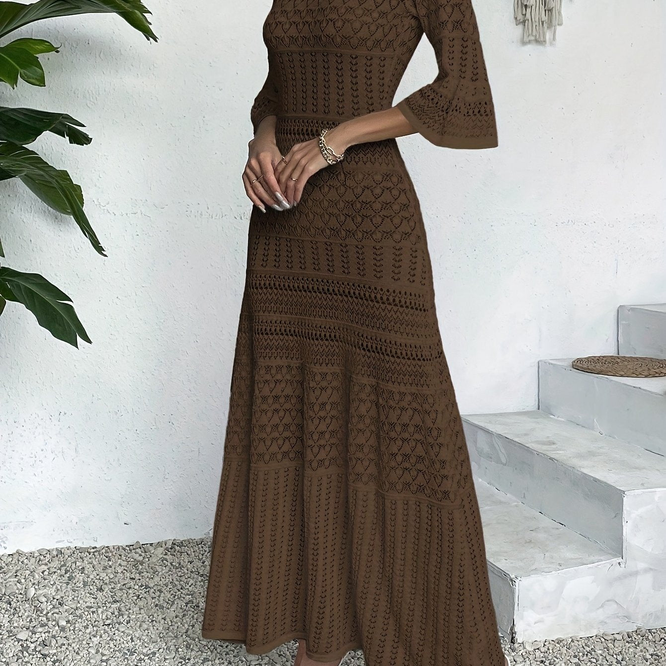 Women's Red Elegant Maxi Dress
