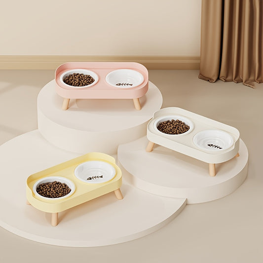 Newly Arrived Elevated Double Bowl Feeder for Cats And Dogs