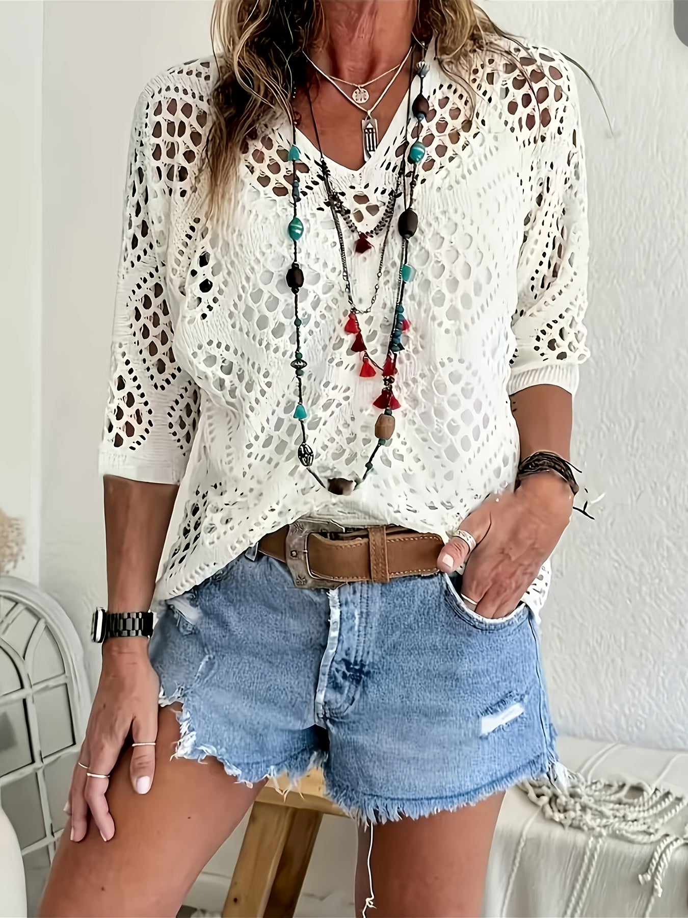 Chic V-Neck Knit Sweater