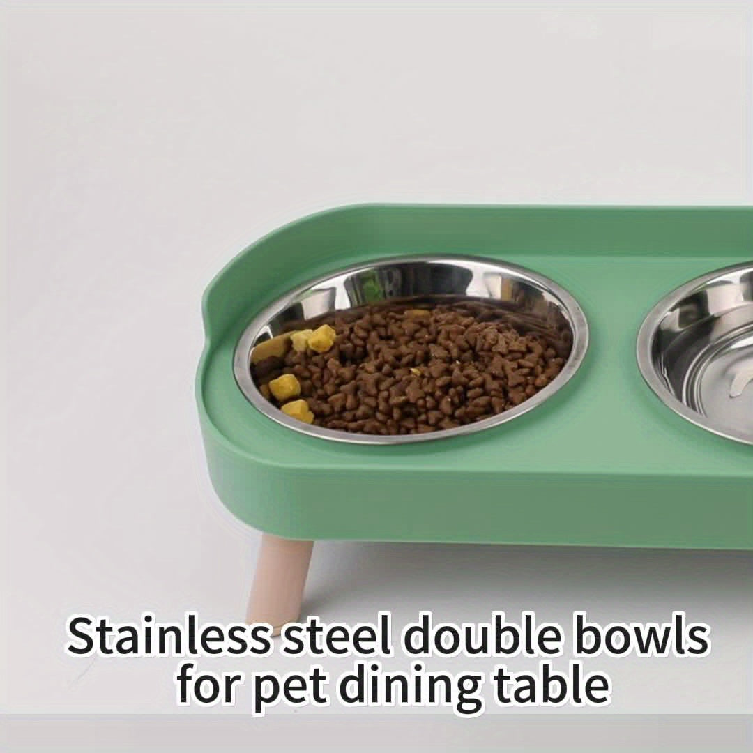 Newly Arrived Elevated Double Bowl Feeder for Cats And Dogs