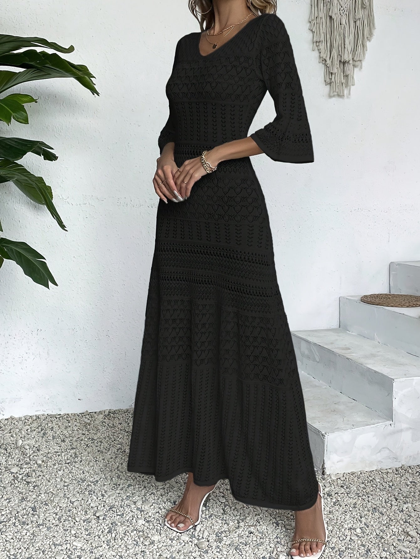Women's Red Elegant Maxi Dress