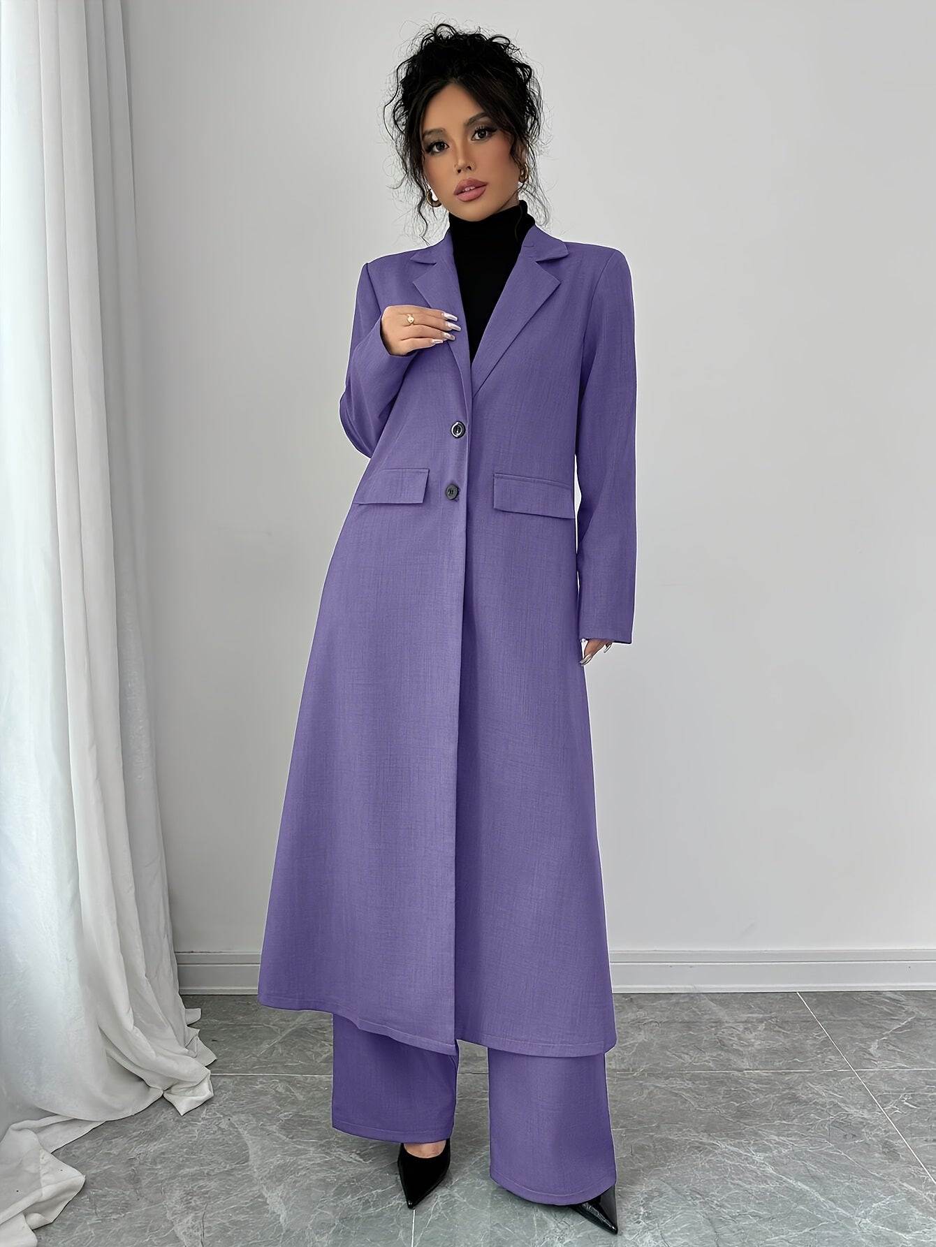 Women'S Minimalist Fashion Long Suit Set