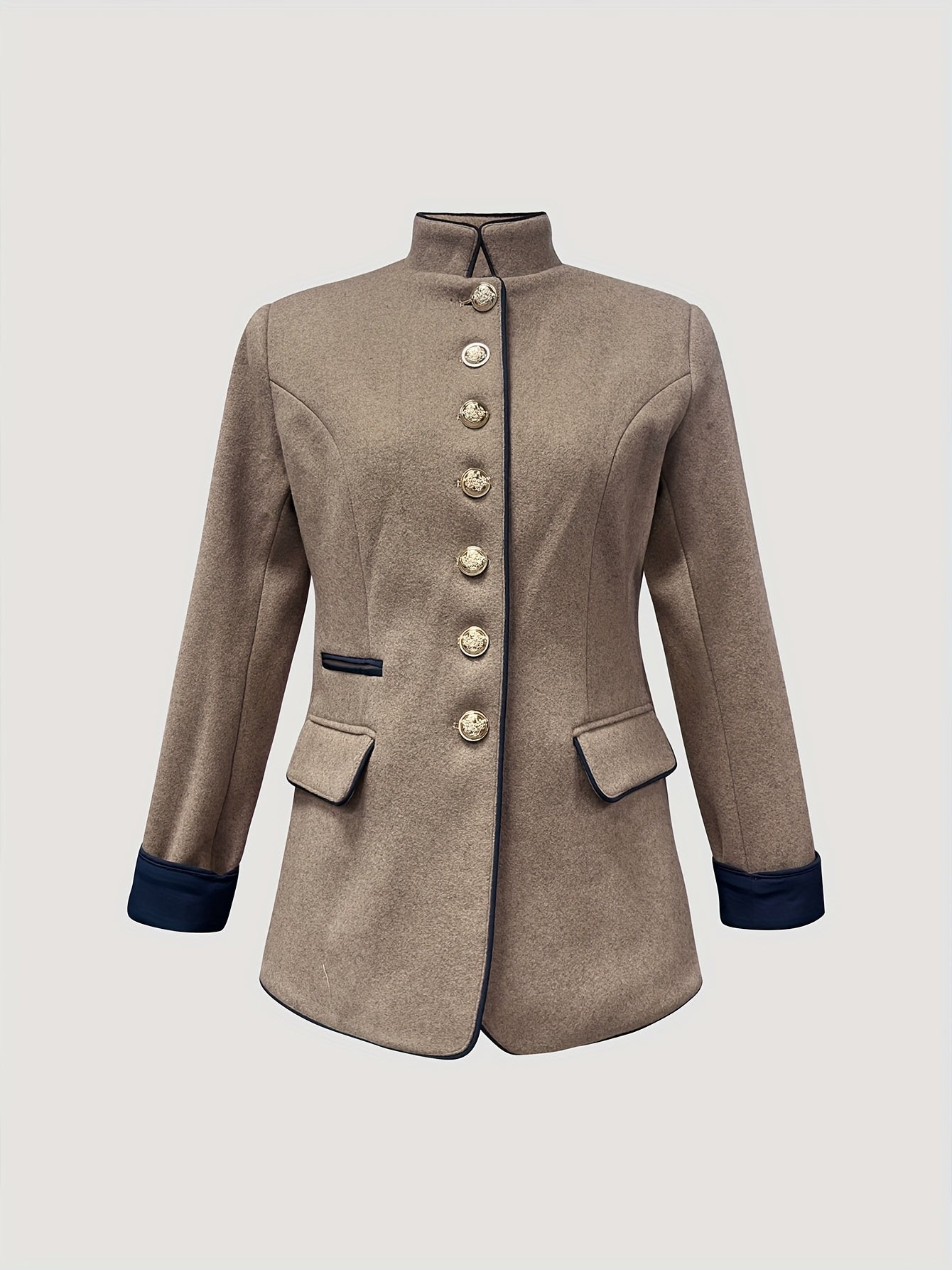 Vintage-Inspired Women'S Long Sleeve Blazer