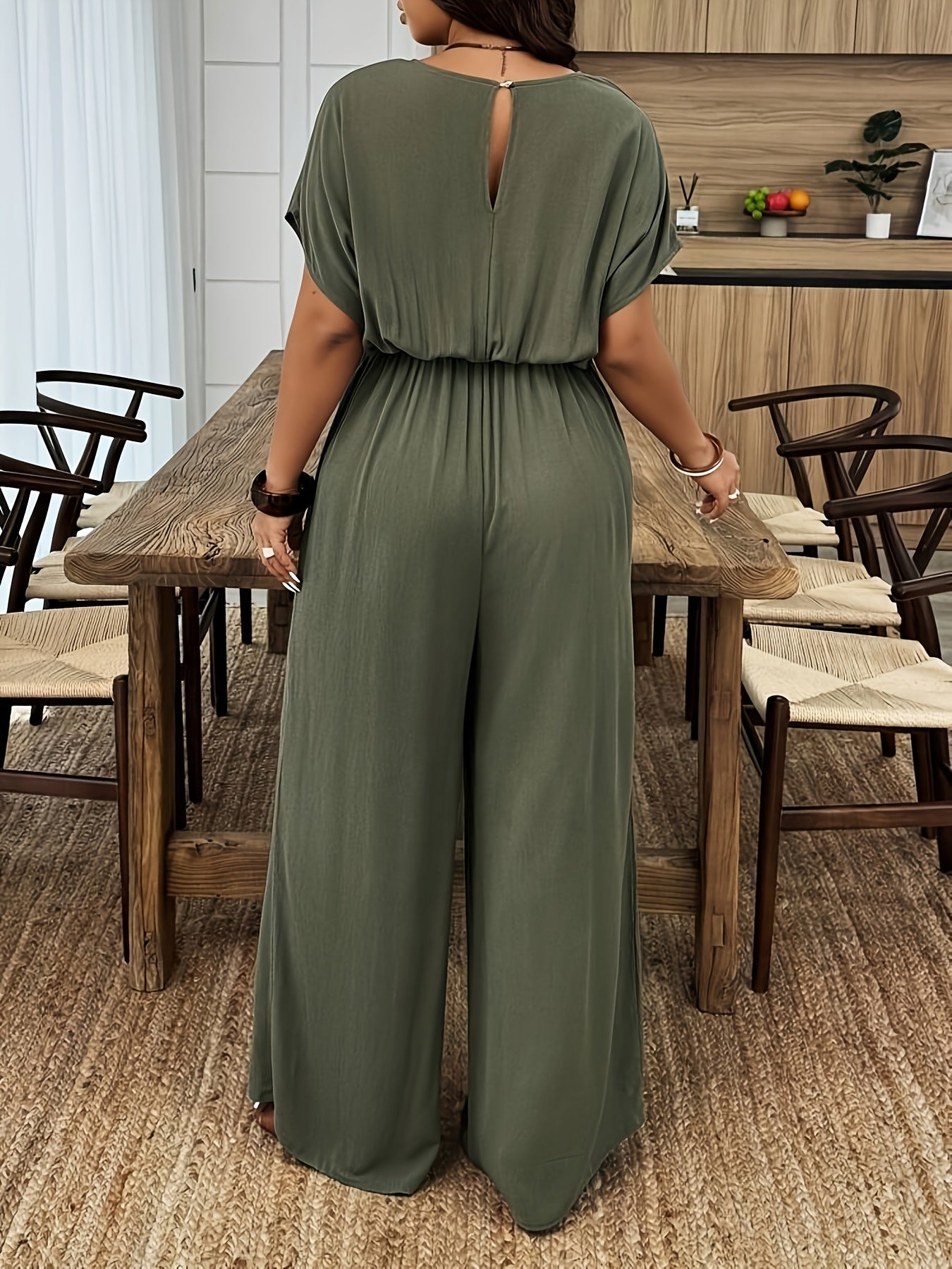 Women's Elegant Olive Green Pantsuit